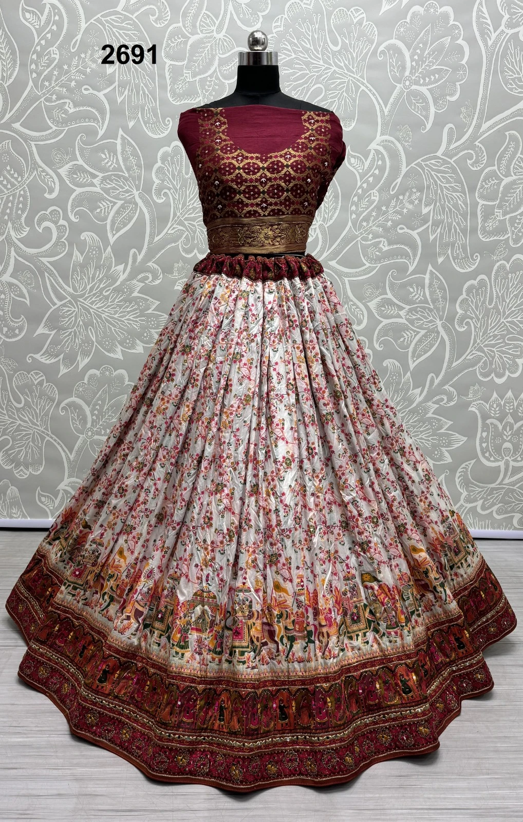 Anjani Art 2691 Cotton Wholesale Lehenga — Wholesale Lehenga, MPA wholesale from Surat - Gallery Image 3